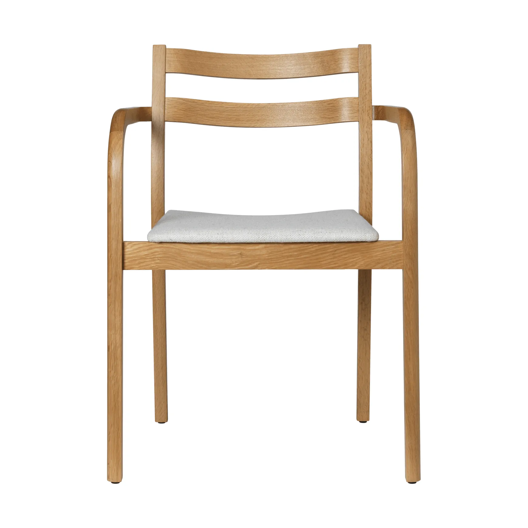 Krzesło z podłokietnikami Boda, Tapicerowane siedzisko, natural oak-off-white Ferm Living