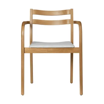Krzesło z podłokietnikami Boda - Tapicerowane siedzisko, natural oak-off-white - Ferm Living
