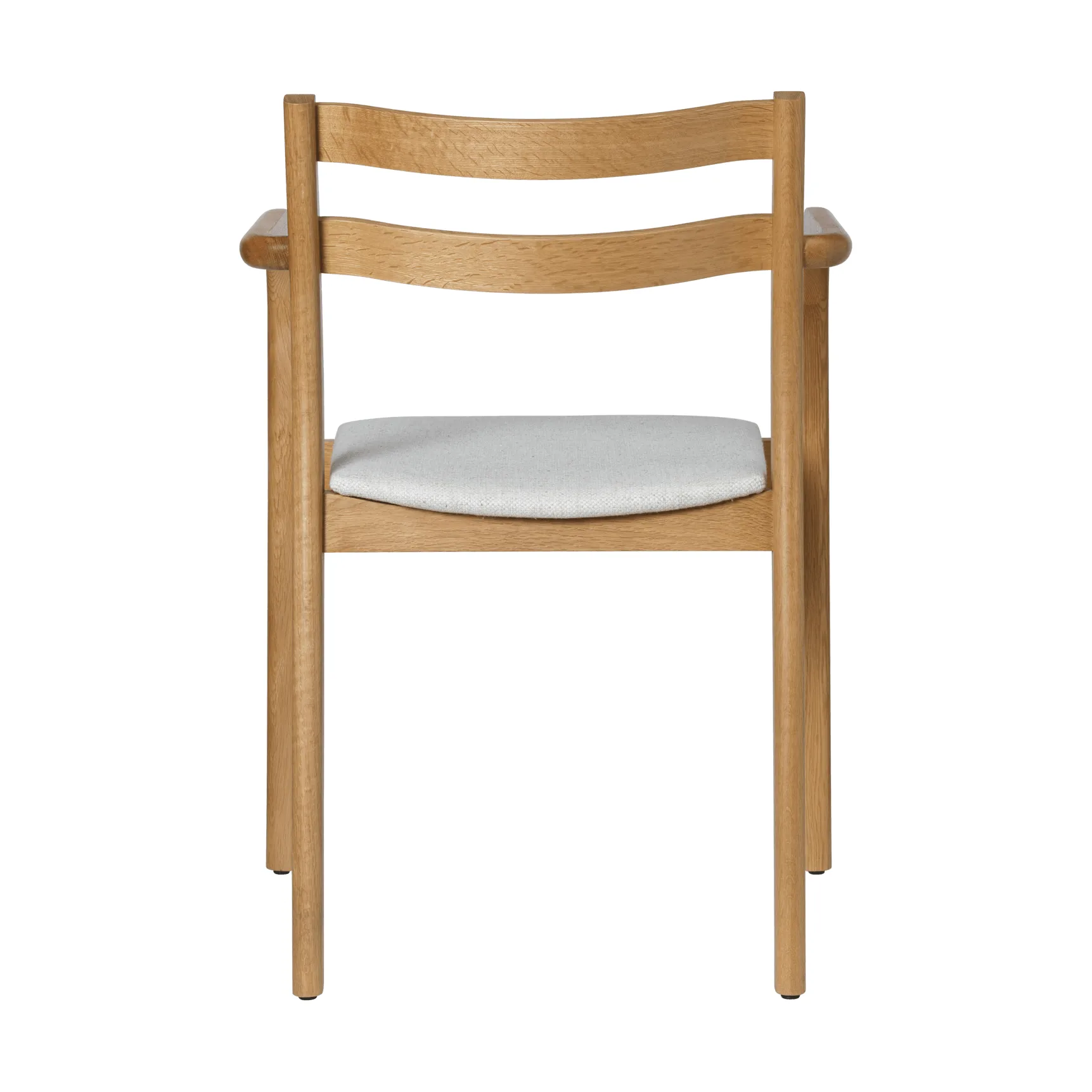 Krzesło z podłokietnikami Boda, Tapicerowane siedzisko, natural oak-off-white Ferm Living