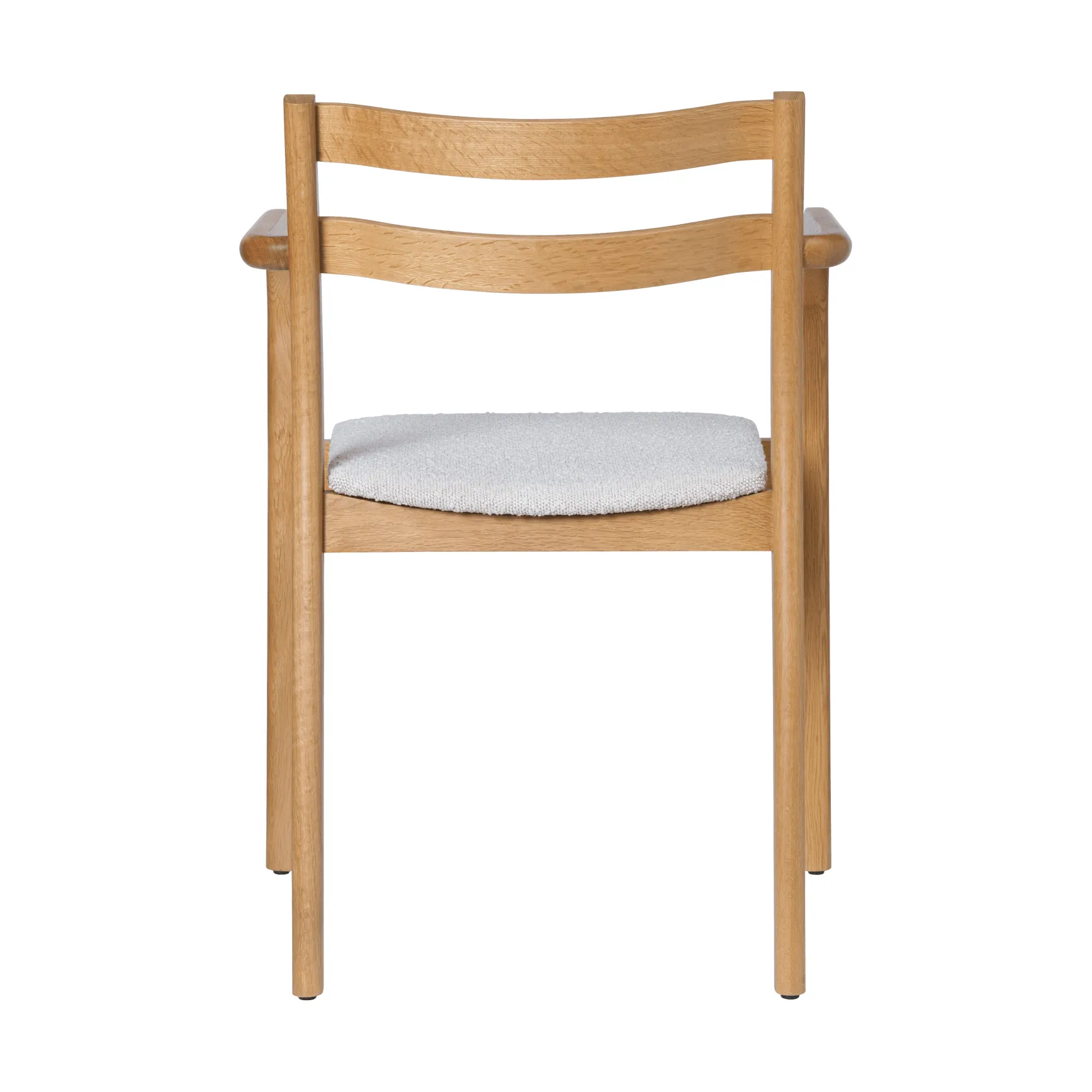 Krzesło z podłokietnikami Boda, Tapicerowane siedzisko rugged bouclé, natural-off-white Ferm Living