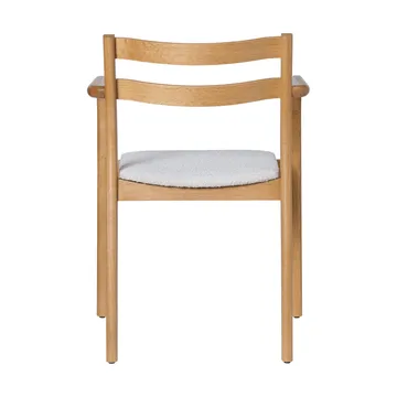Krzesło z podłokietnikami Boda - Tapicerowane siedzisko rugged bouclé, natural-off-white - Ferm Living