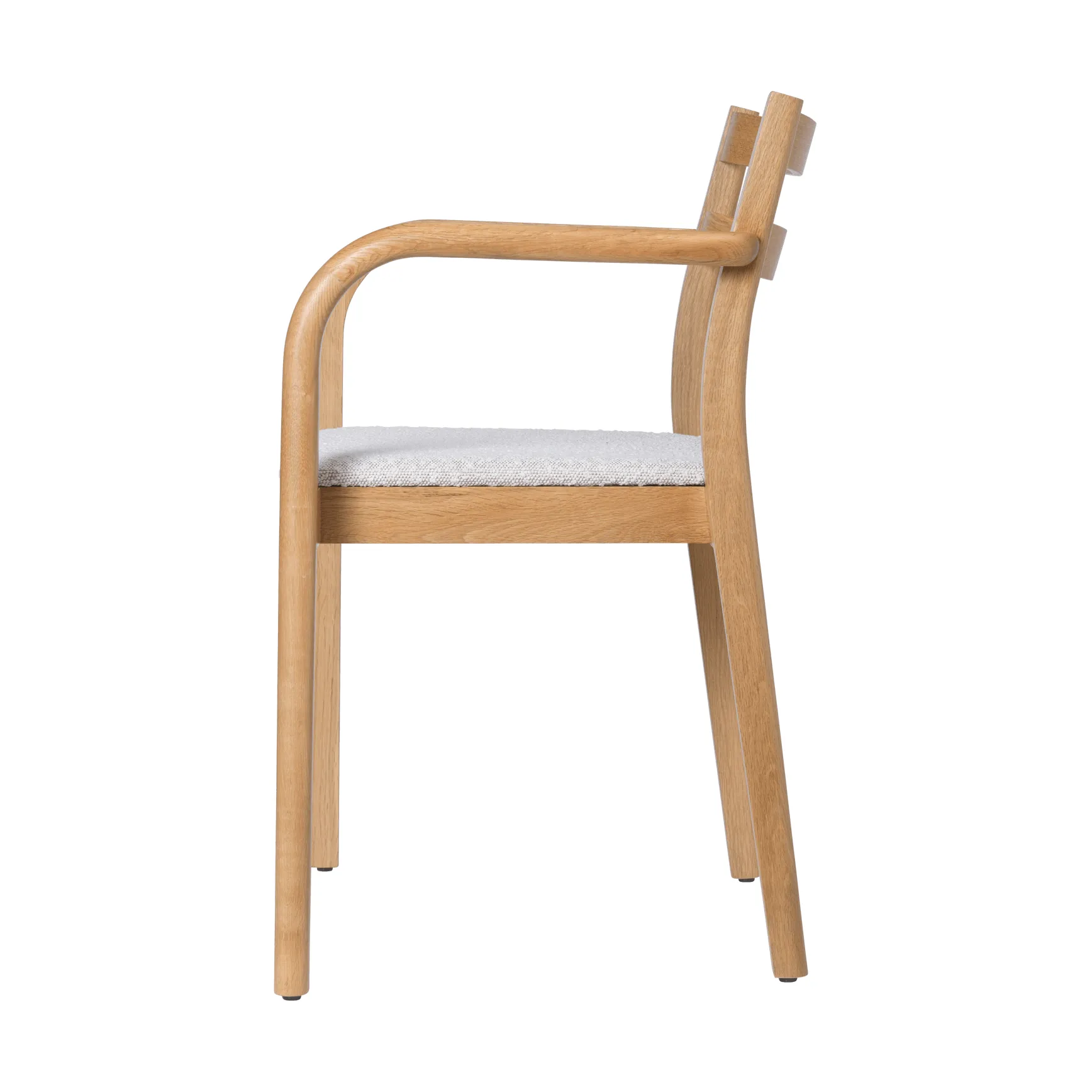 Krzesło z podłokietnikami Boda, Tapicerowane siedzisko rugged bouclé, natural-off-white Ferm Living