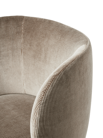 Krzesłona kółkach Rico Devoré Velvet - Flint Grey - Ferm Living