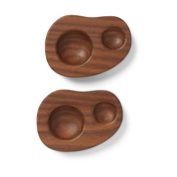 Kubeczek na jajko Cairn 2-pak - Dark brown - Ferm Living