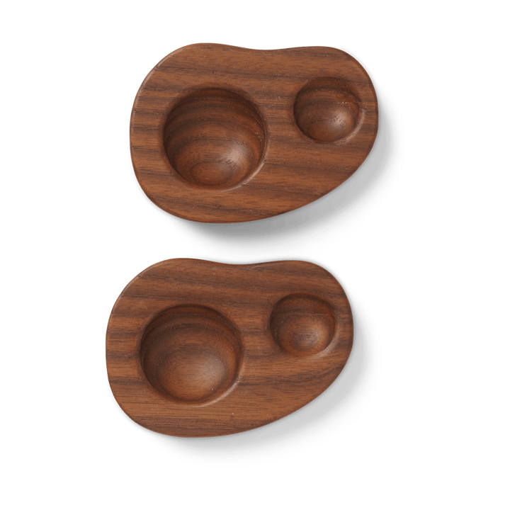 Kubeczek na jajko Cairn 2-pak - Dark brown - Ferm Living
