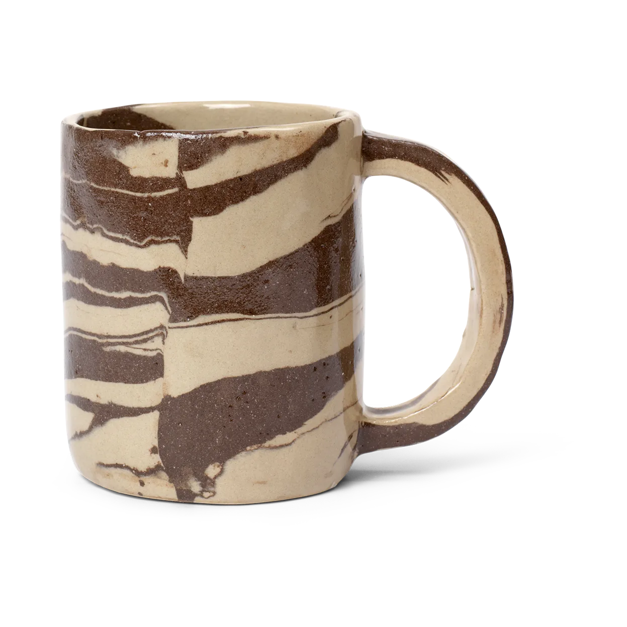 Kubek Ryu, wysoki 30 cl, Sand-brown Ferm Living