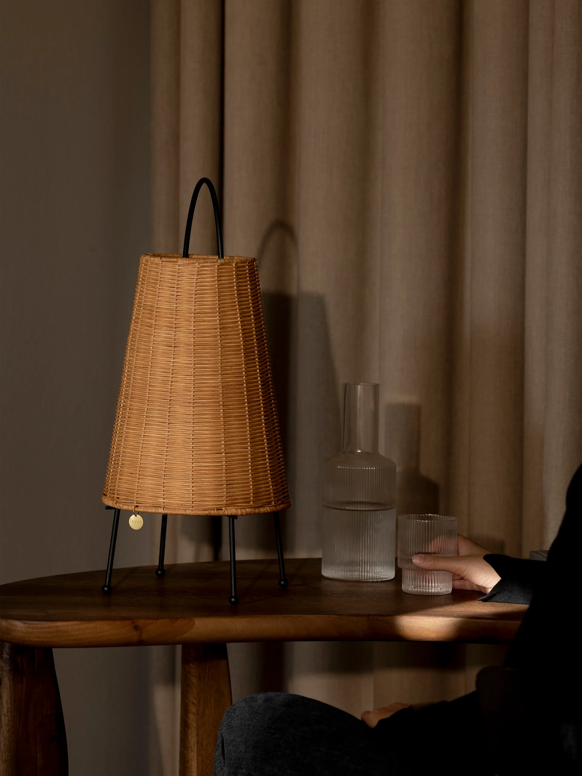 Lampa stołowa Porti Braided 50 cm, Natural Ferm Living