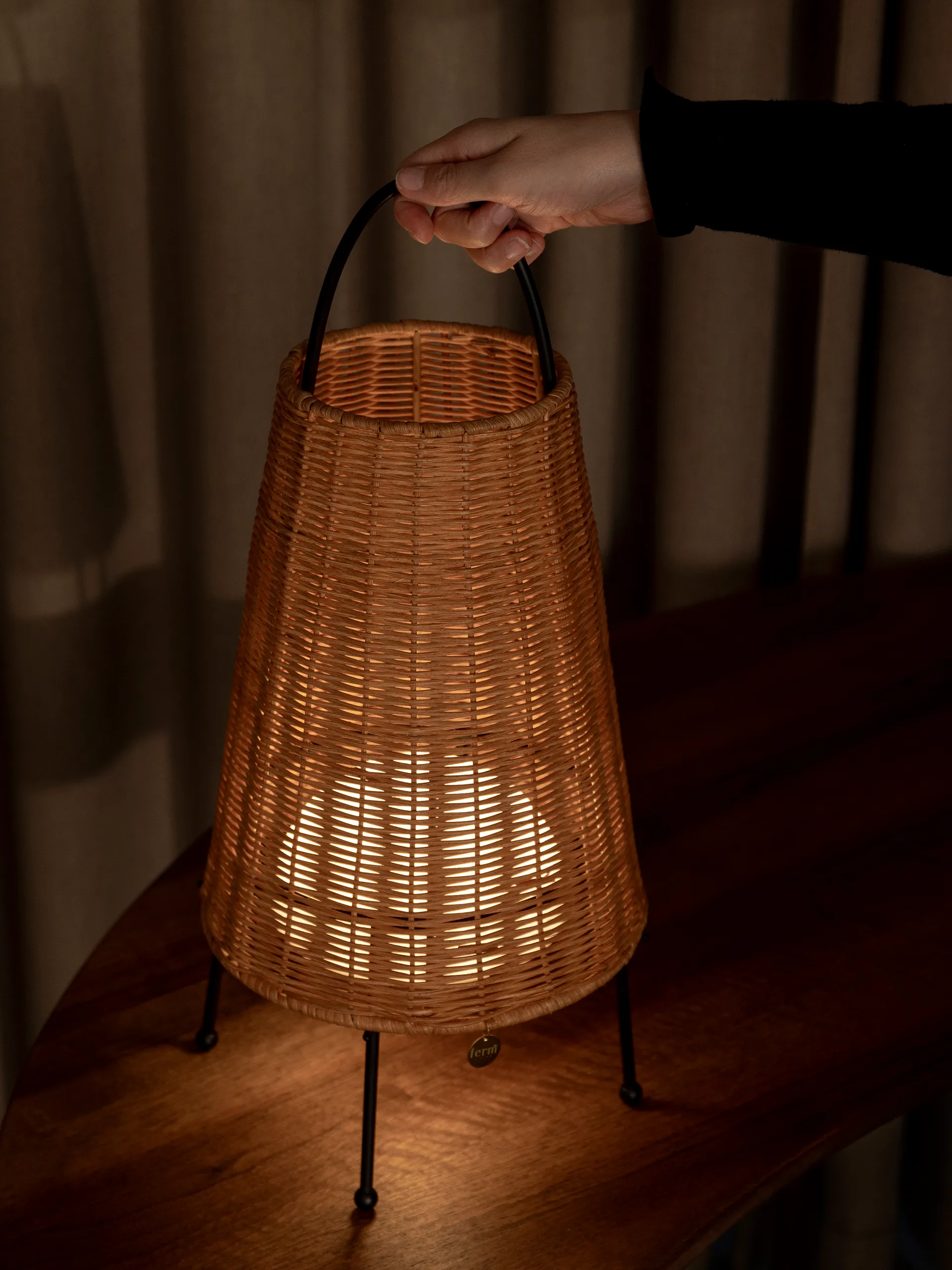 Lampa stołowa Porti Braided 50 cm, Natural Ferm Living