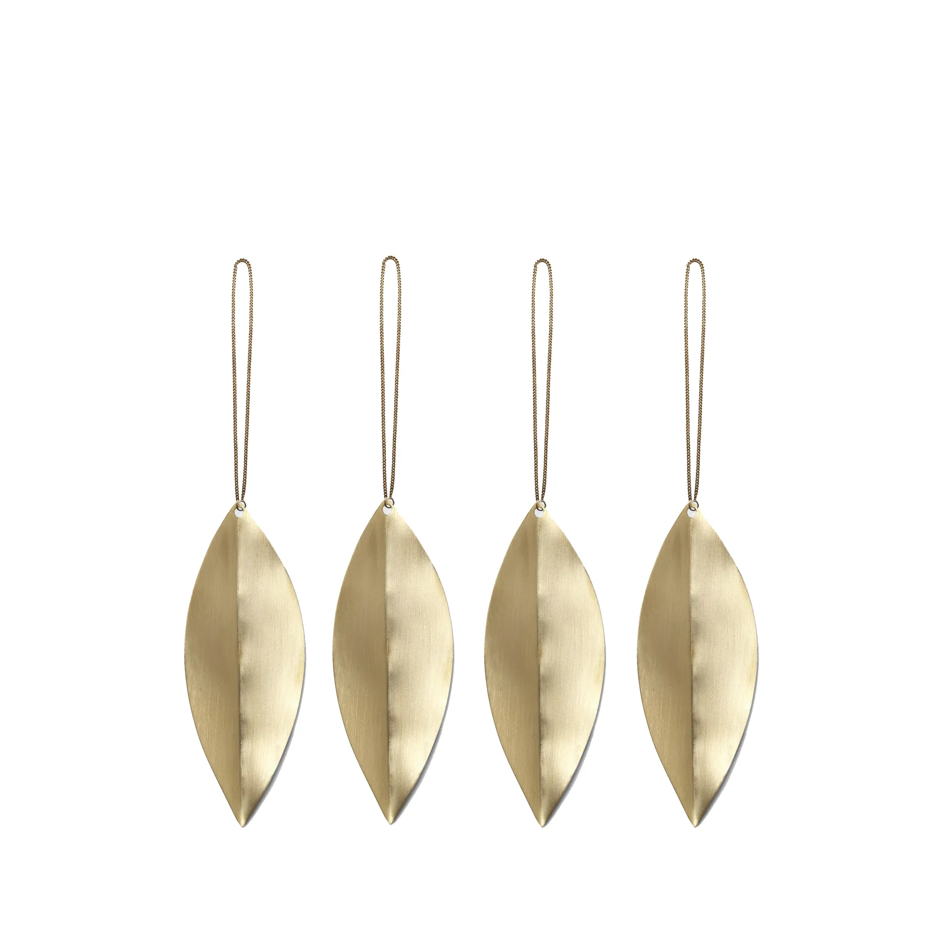 Leaf ozdoby choinkowe, Brass, 4-pak Ferm Living