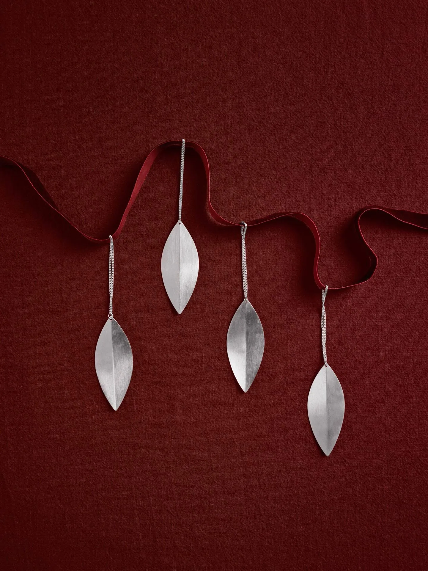 Leaf ozdoby choinkowe, Silver, 4 szt. Ferm Living