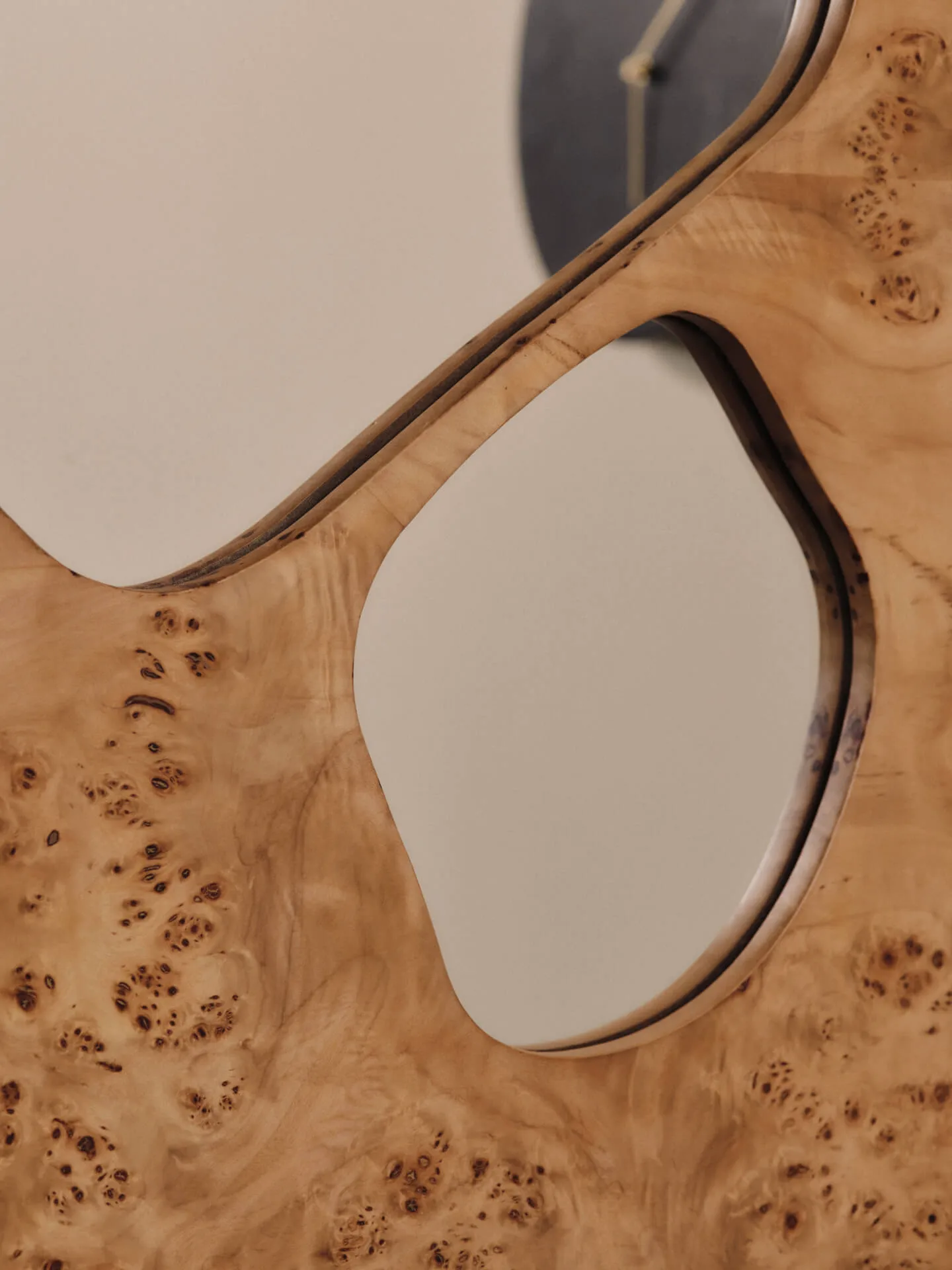 Lustro Folia, Natural burl, 82 cm Ferm Living