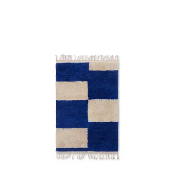 Mara dywan - bright blue/offwhite, s, 80x120 cm - Ferm Living