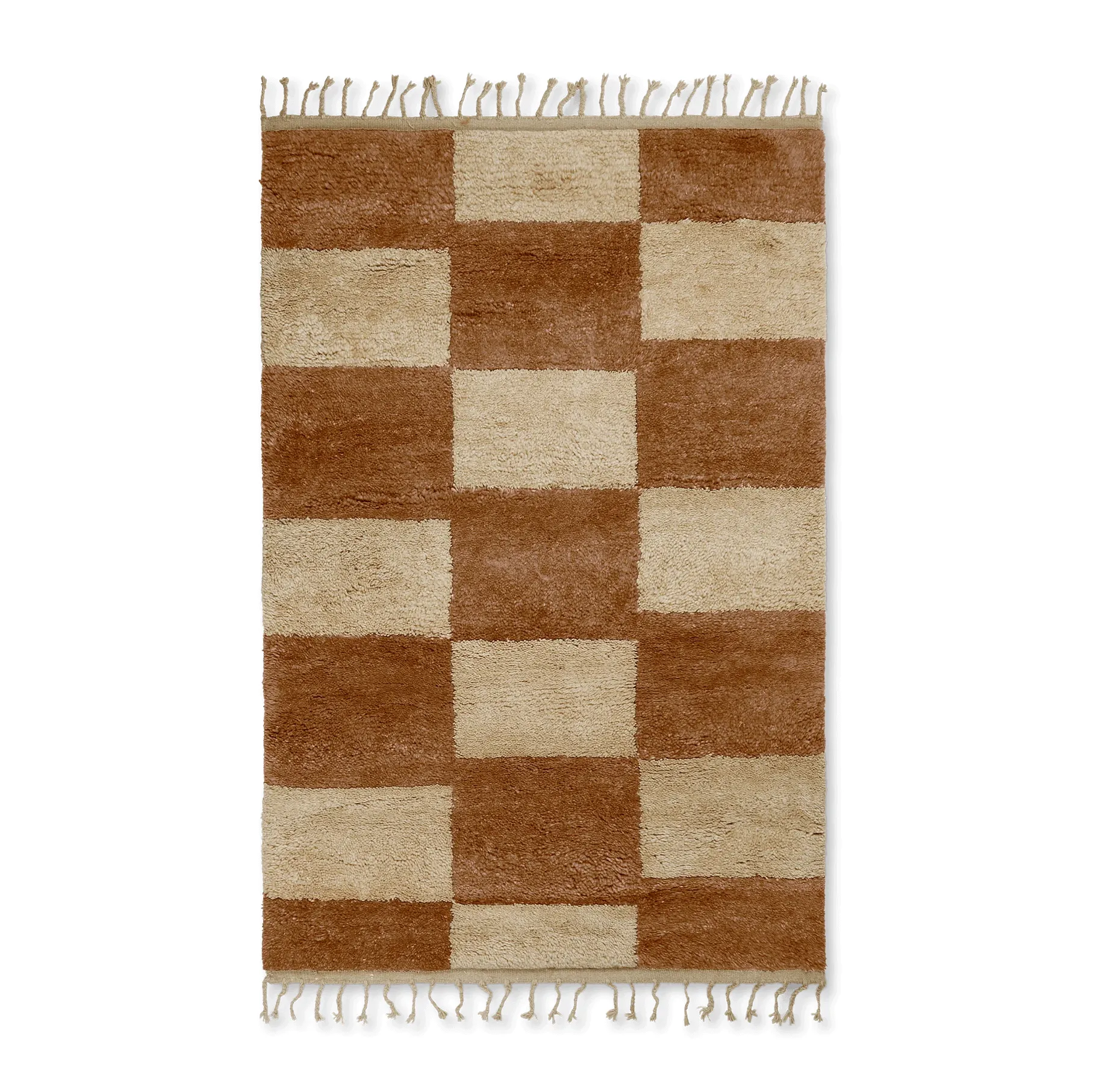 Mara ręcznie tkany dywan 120x180 cm, Dark Brick-off-white Ferm Living