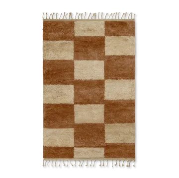 Mara ręcznie tkany dywan 120x180 cm - Dark Brick-off-white - Ferm Living