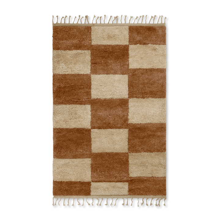 Mara ręcznie tkany dywan 120x180 cm - Dark Brick-off-white - Ferm LIVING
