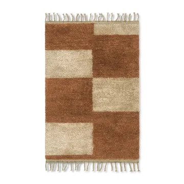 Mara ręcznie tkany dywan 80x120 cm - Dark Brick-off-white - Ferm Living