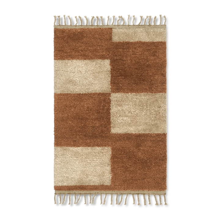 Mara ręcznie tkany dywan  80x120 cm - Dark Brick-off-white - Ferm LIVING