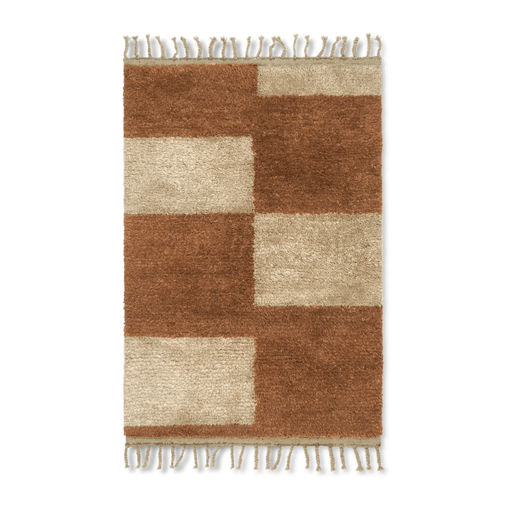 Mara ręcznie tkany dywan 80x120 cm, Dark Brick-off-white Ferm Living