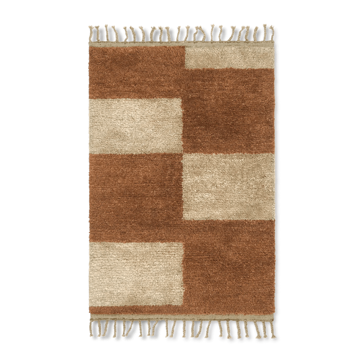 Mara ręcznie tkany dywan  80x120 cm - Dark Brick-off-white - ferm LIVING