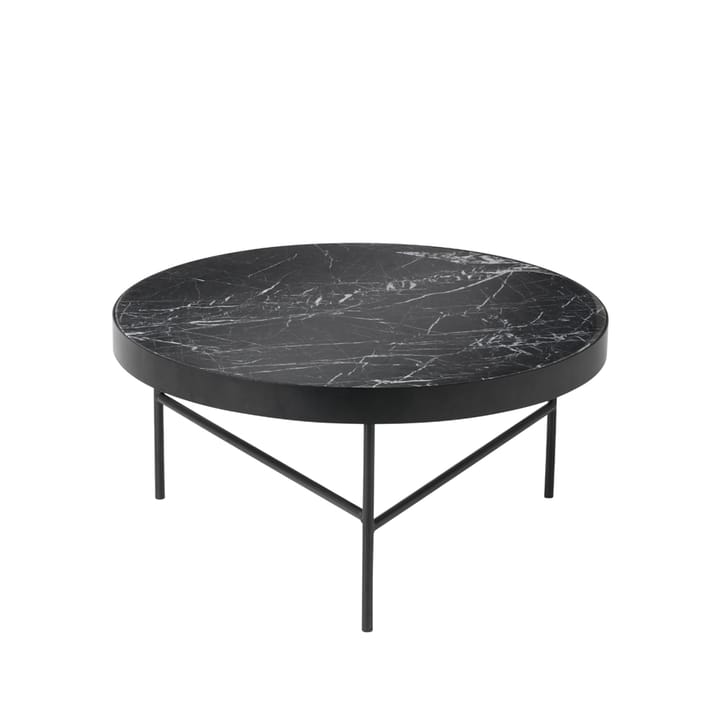 Marble Table słolik kawowy - marmur czarny, large, czarna podstawka - Ferm LIVING