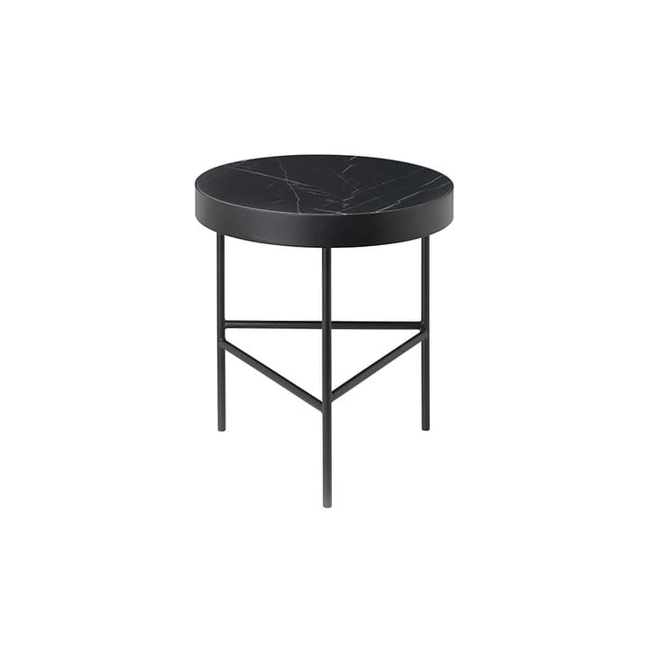 Marble Table słolik kawowy - marmur czarny, medium, czarna podstawka - Ferm Living