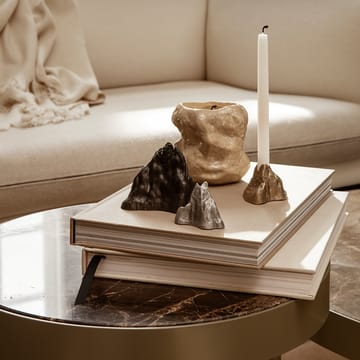 Marble Table słolik kawowy - marmur czarny, medium, czarna podstawka - Ferm Living