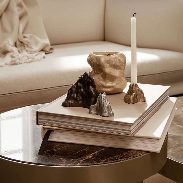 Marble Table słolik kawowy, marmur czarny, medium, czarna podstawka Ferm Living