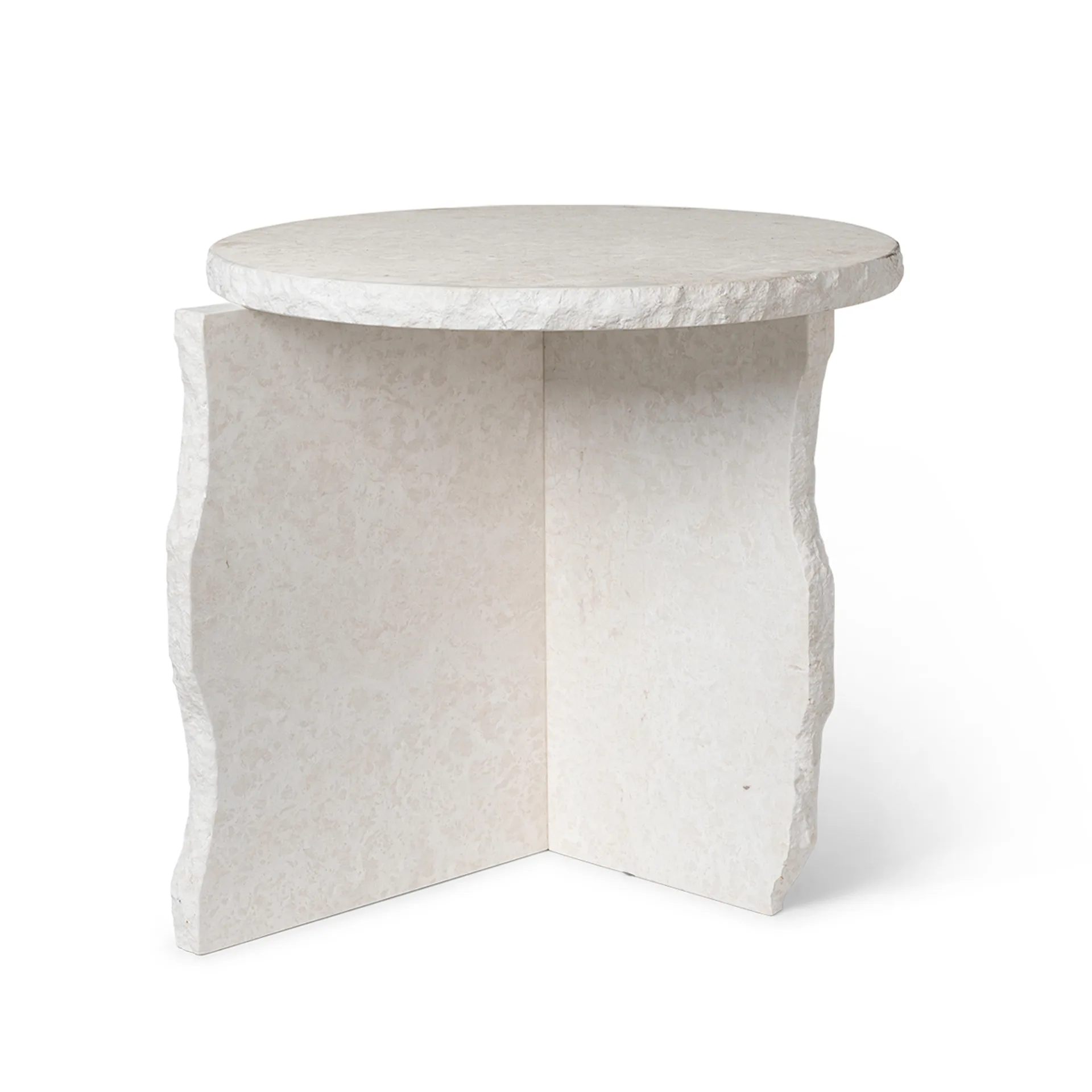 Mineral Sculptural stolik Ø52 cm, Bianco Curia Ferm Living