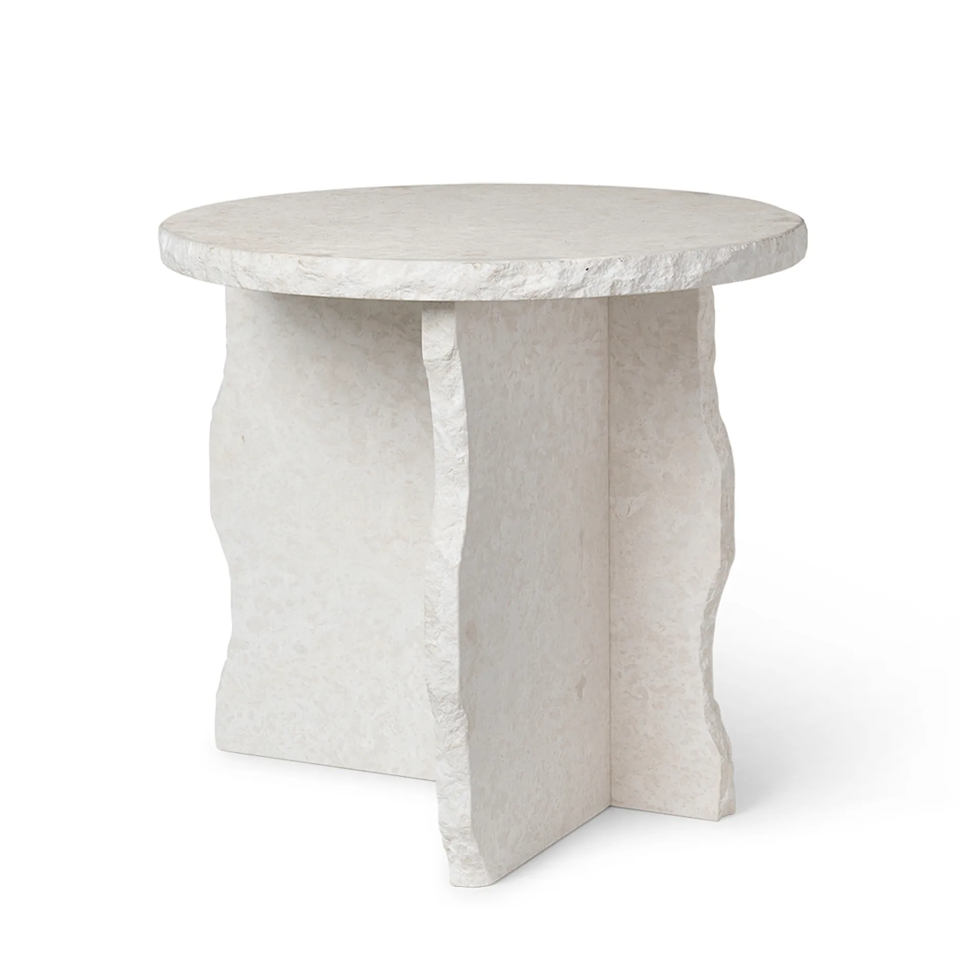 Mineral Sculptural stolik Ø52 cm, Bianco Curia Ferm Living