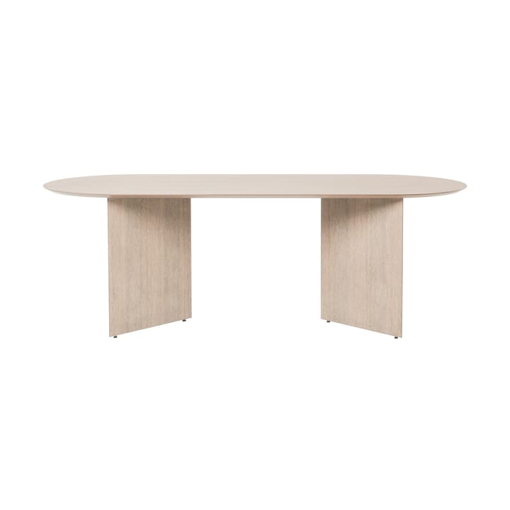 Mingle owalny stół jadalny, oak Naturaal veneer, nóżka kątowa dąb Ferm Living