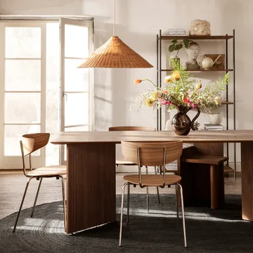 Mingle stół  - dąb czarny, 210cm, nogi metalowe czarne - Ferm Living