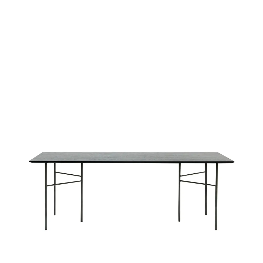 Mingle stół , dąb czarny, 210cm, nogi metalowe czarne Ferm Living