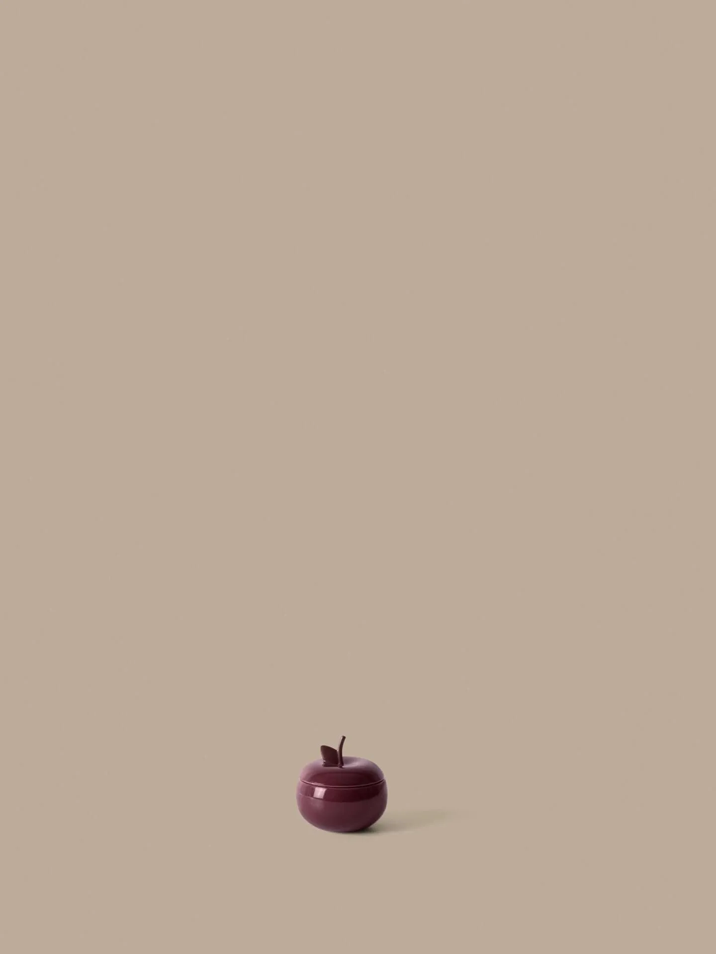 Miska ceramiczna z pokrywką Apple, Deep red, Ø9,5 cm Ferm Living