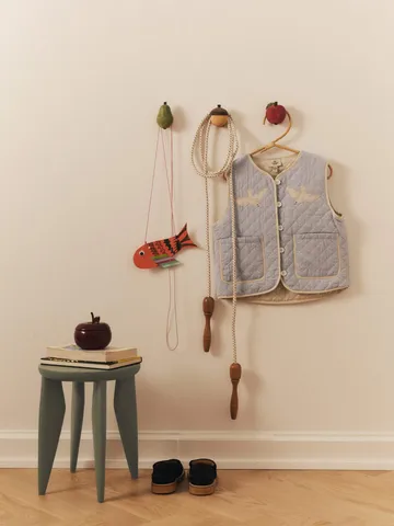 Miska ceramiczna z pokrywką Apple - Deep red, Ø9,5 cm - Ferm Living