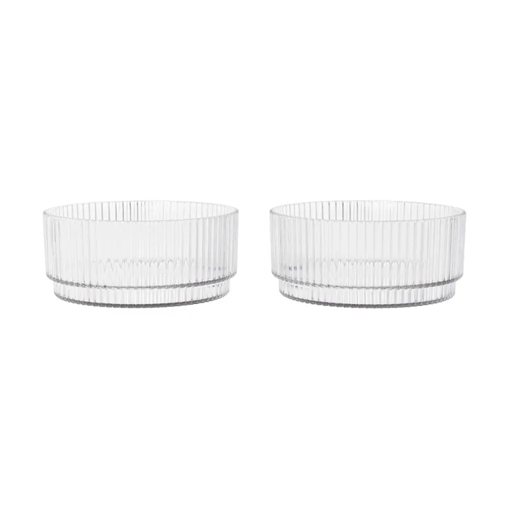 Miska dziecięca Ripple kids - Clear, 2 szt. - Ferm Living