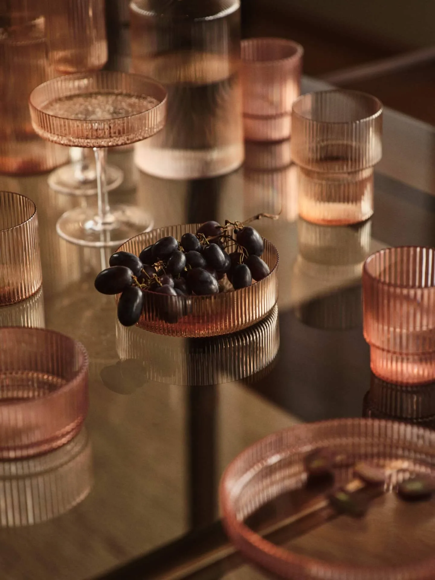 Miska śniadaniowa Ripple 4-pak, Blush Ferm Living
