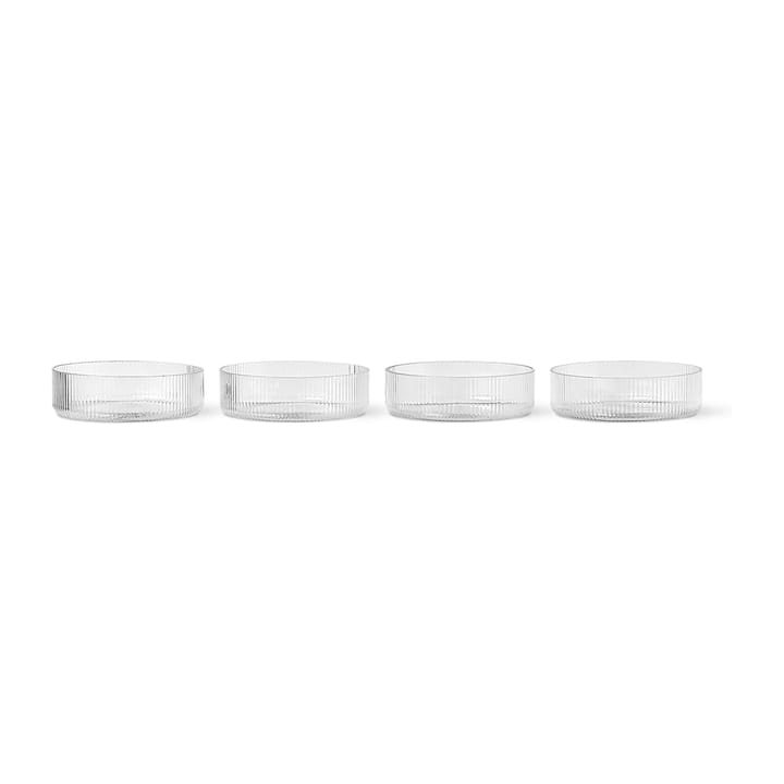Miska śniadaniowa Ripple 4-pak, clear Ferm Living
