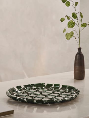 Naczynie Plait Ø30 cm - Emerald green - Ferm Living