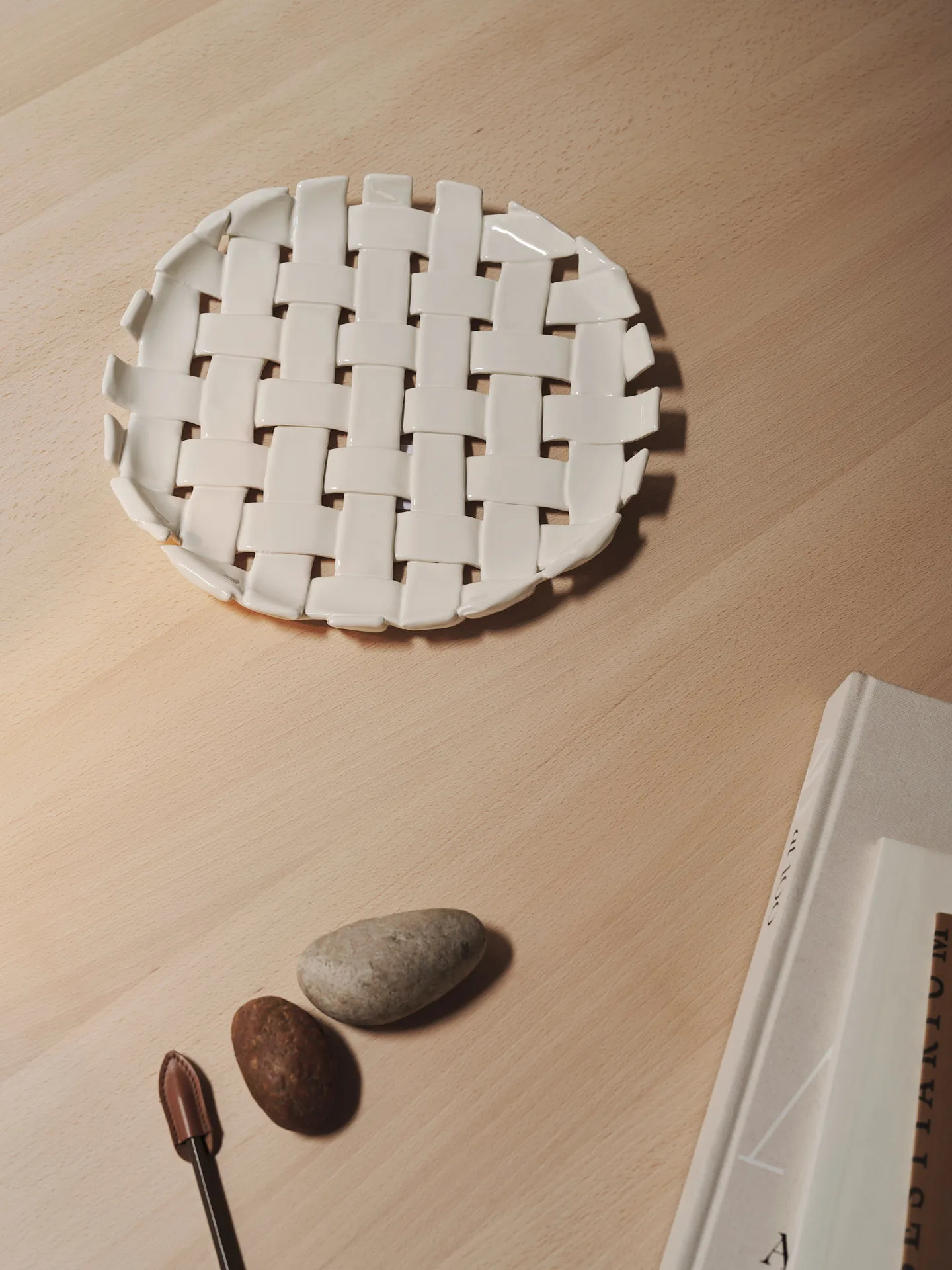Naczynie Plait Ø30 cm, Off white Ferm Living