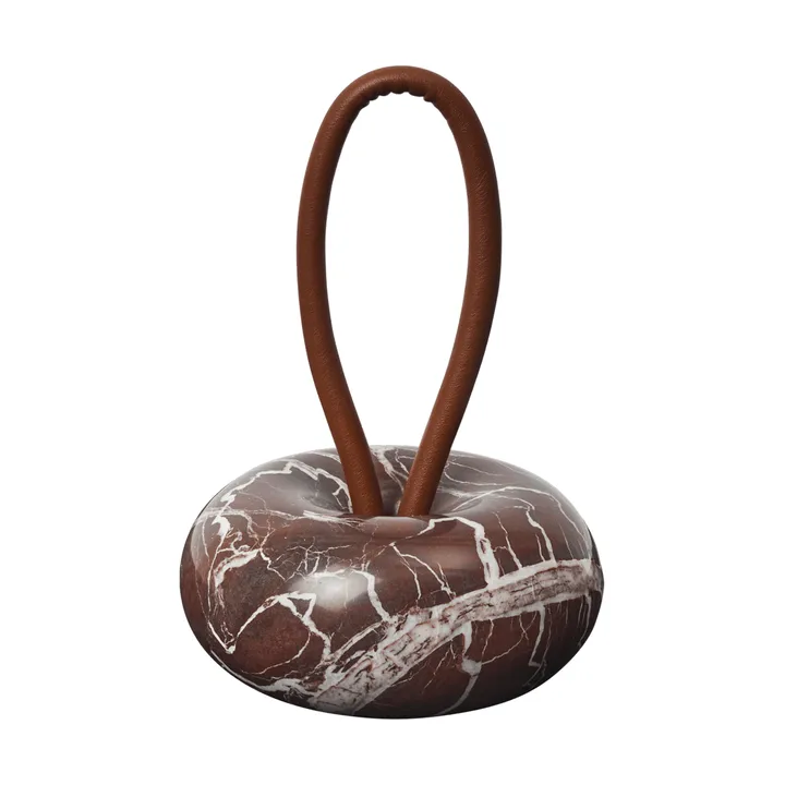 Odbój do drzwi Wa - Rosso Levanto marmor, Ø14 cm - Ferm Living