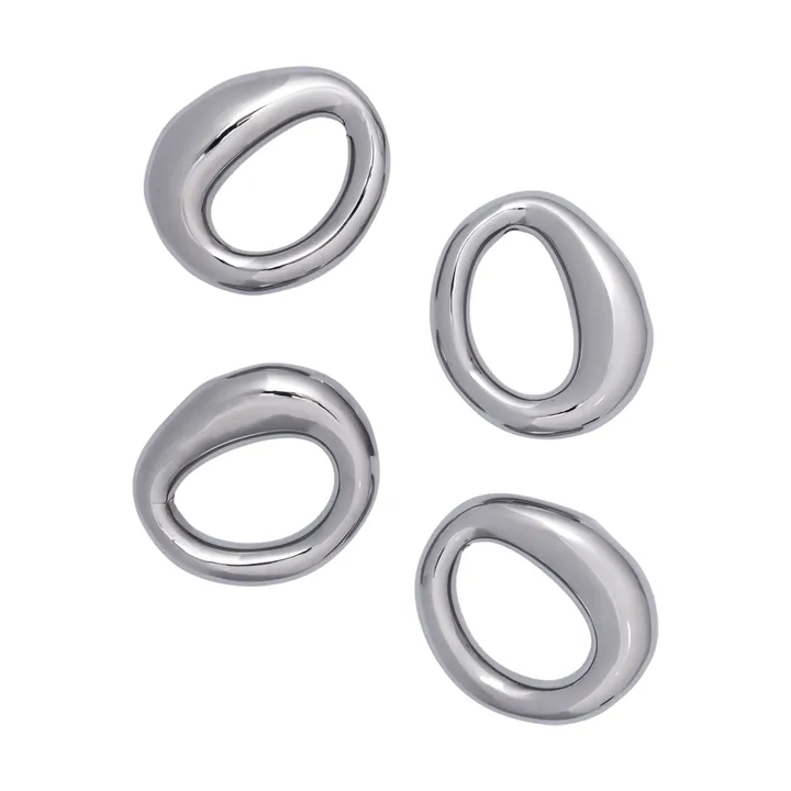 Orrith pierścienie do serwetek, zestaw 4 szt. - Silver - Ferm Living