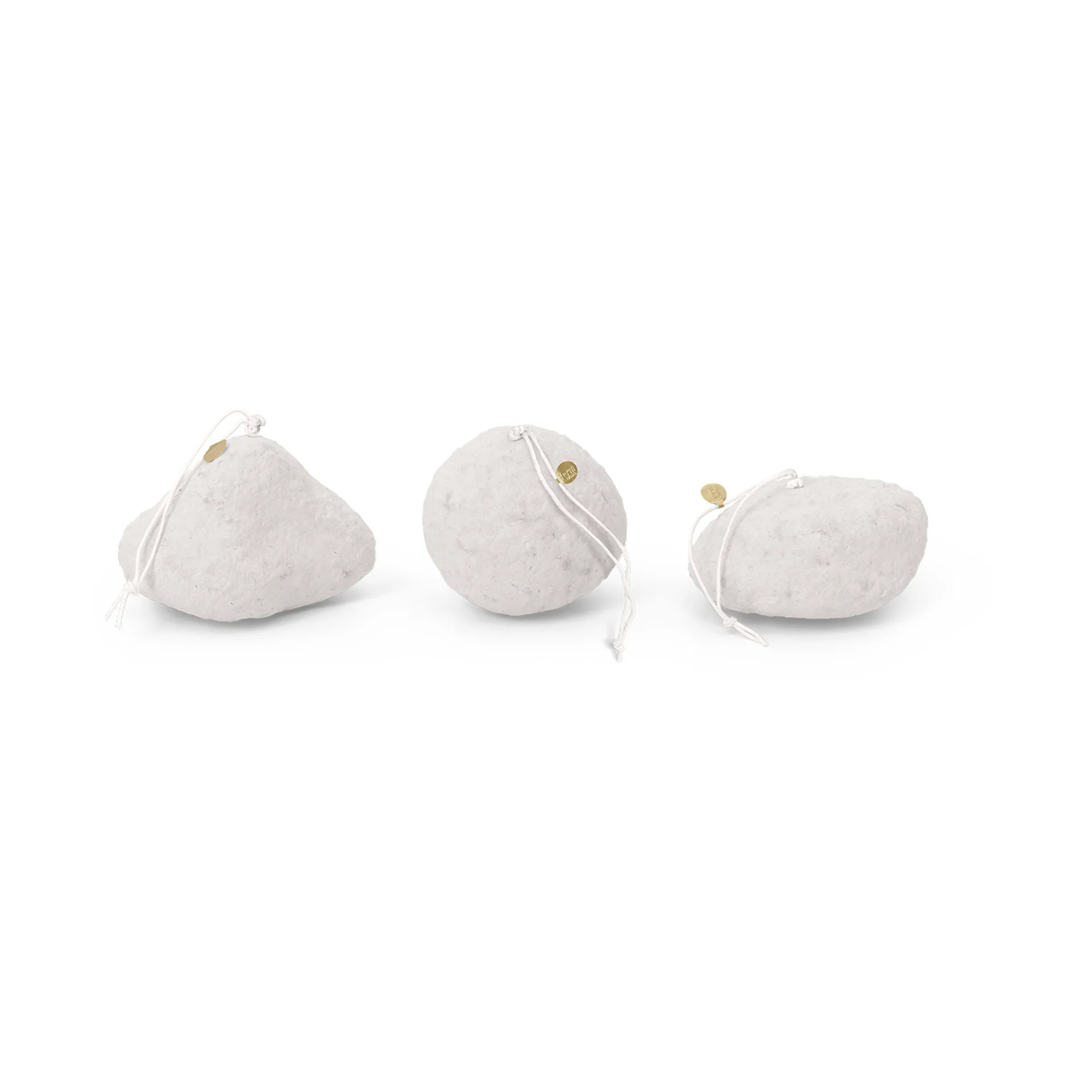Ozdoba na choinkę Snowball ornaments 3 szt., White Ferm Living