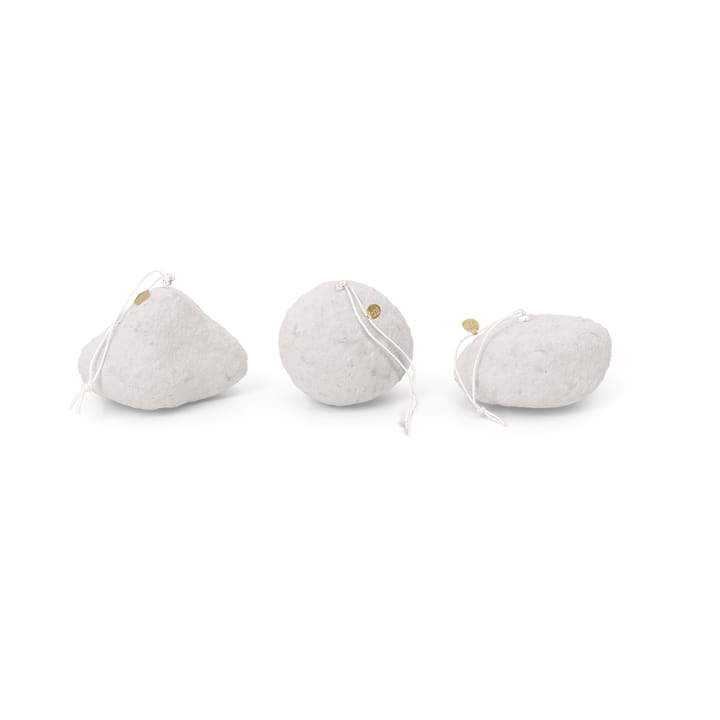 Ozdoba na choinkę Snowball ornaments 3 szt. - White - Ferm Living