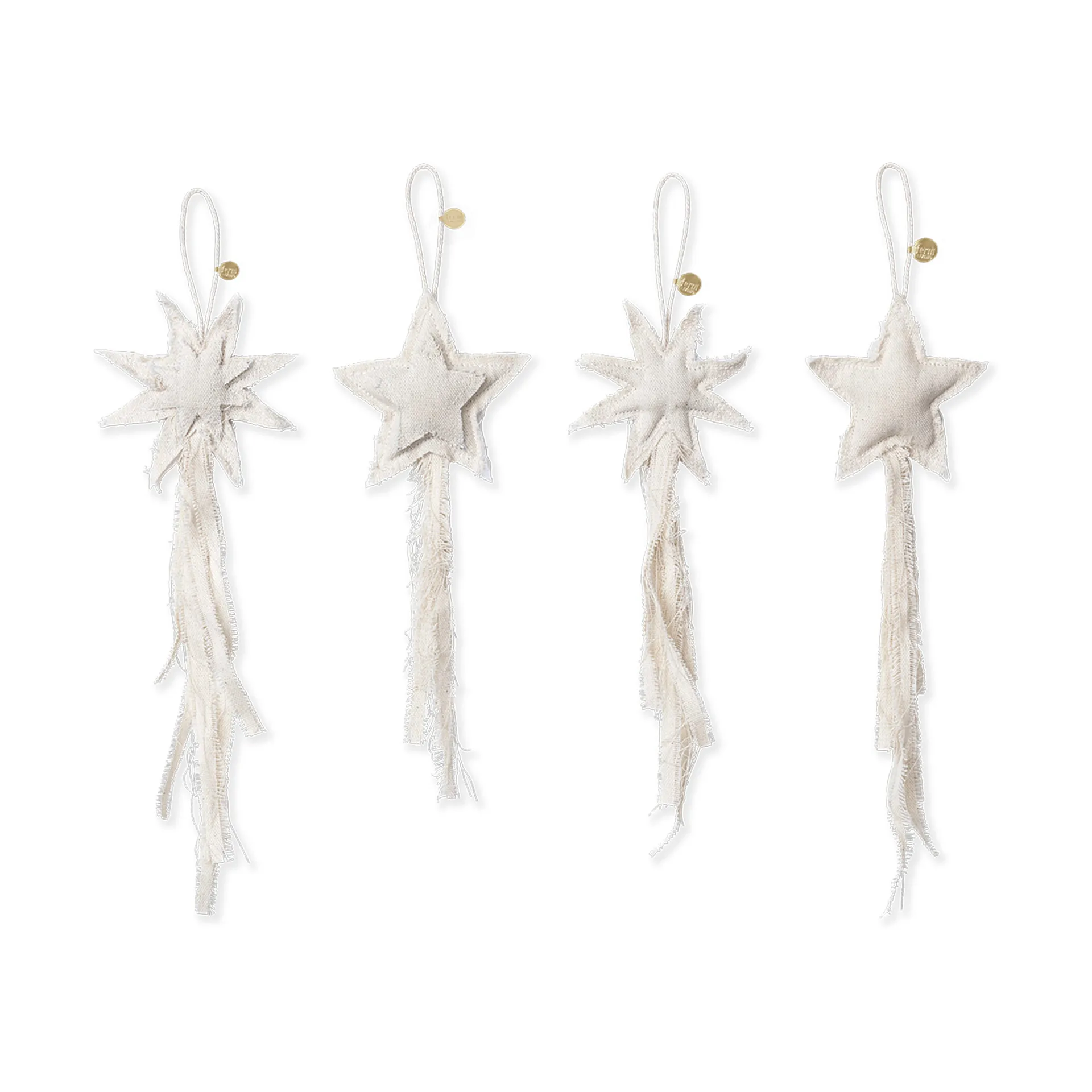 Ozdoba na choinkę Vela Star Ornaments 4 szt., Natural Ferm Living