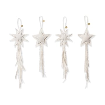 Ozdoba na choinkę Vela Star Ornaments 4 szt. - Natural - Ferm Living