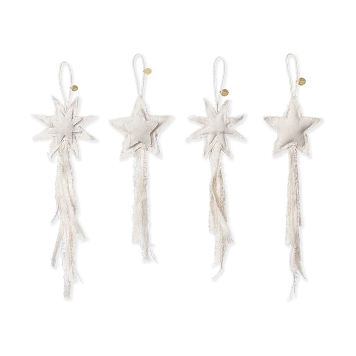 Ozdoba na choinkę Vela Star Ornaments 4 szt., Natural Ferm Living