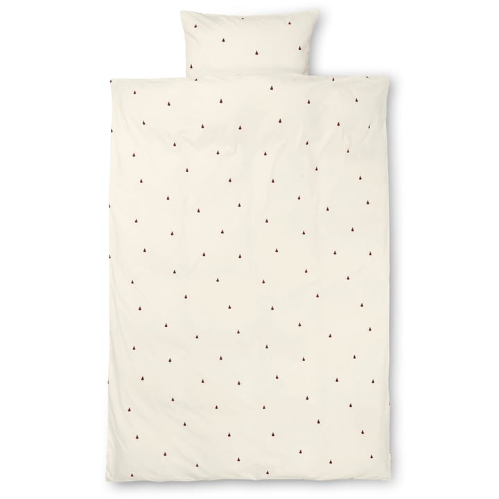Pear pościel 140x200 cm - Off white-cinnamon - Ferm LIVING