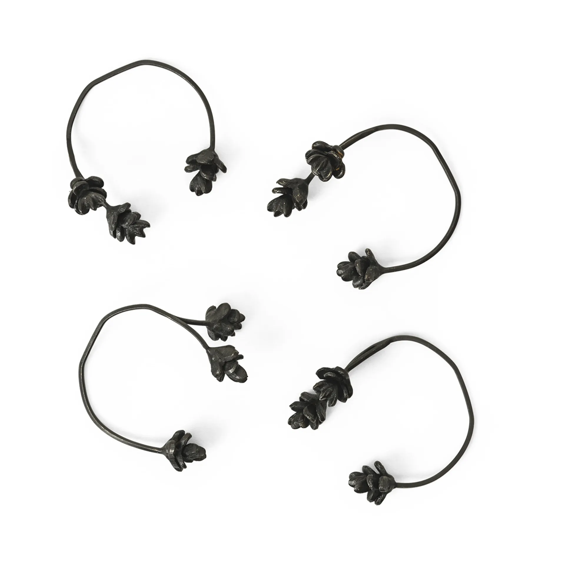 Pierścień na serwetki Forest 4-pak, Black brass Ferm Living