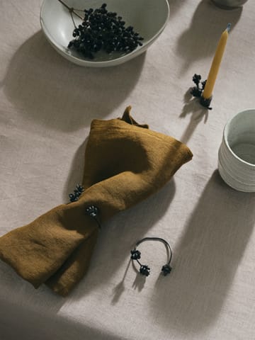 Pierścień na serwetki Forest 4-pak - Black brass - Ferm Living