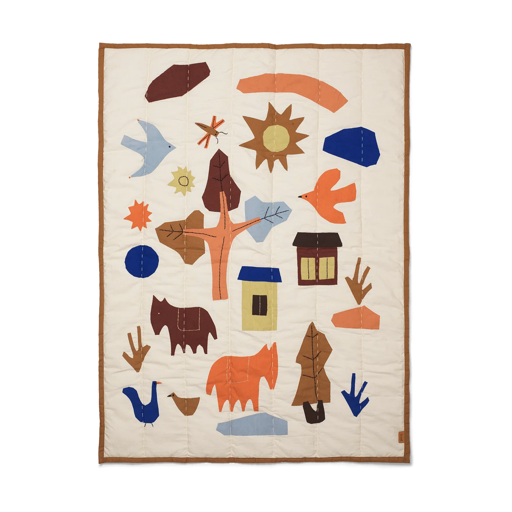 Pikowany koc Villiga 80x110 cm, Off-white Ferm Living